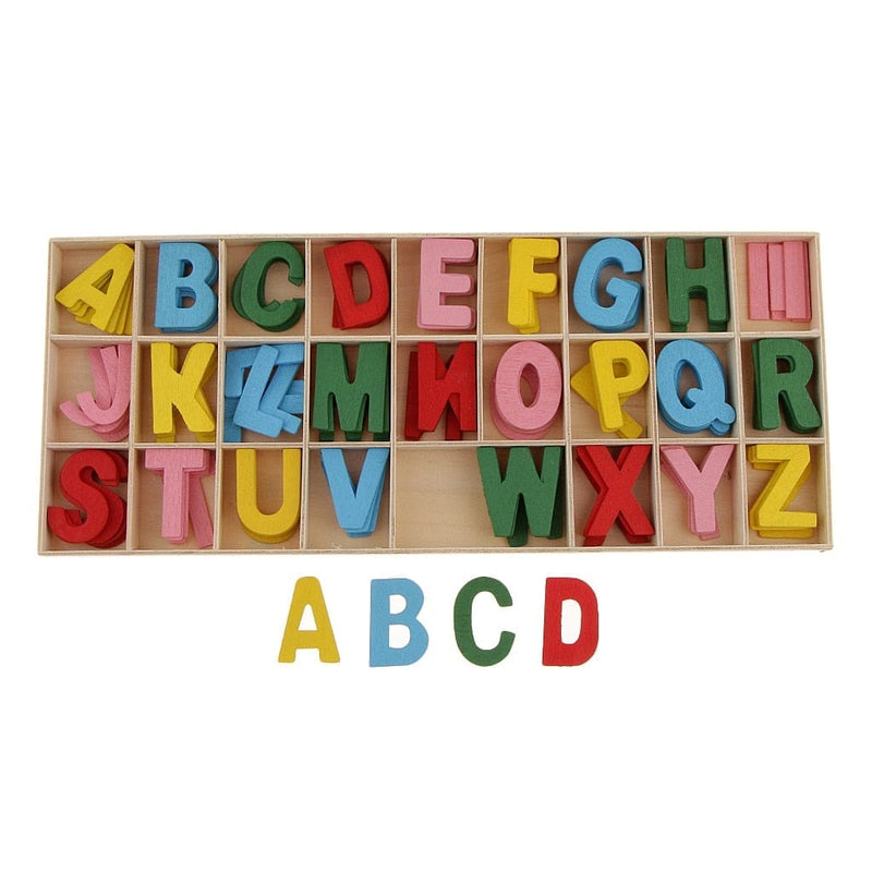 Alfabeto divertido de madeira - 156 peças